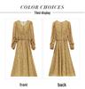 Floral V-Neck Long Sleeve Dress - Liu Yifei Inspired