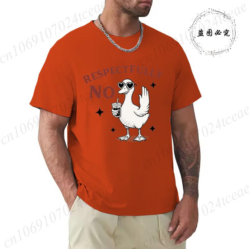 Summer Men's Tee T-shirt with Today I'm A Serious Goose Print T-Shirts Clothing Funny Sarcastic Tops Tees Daily Weekend Gifting