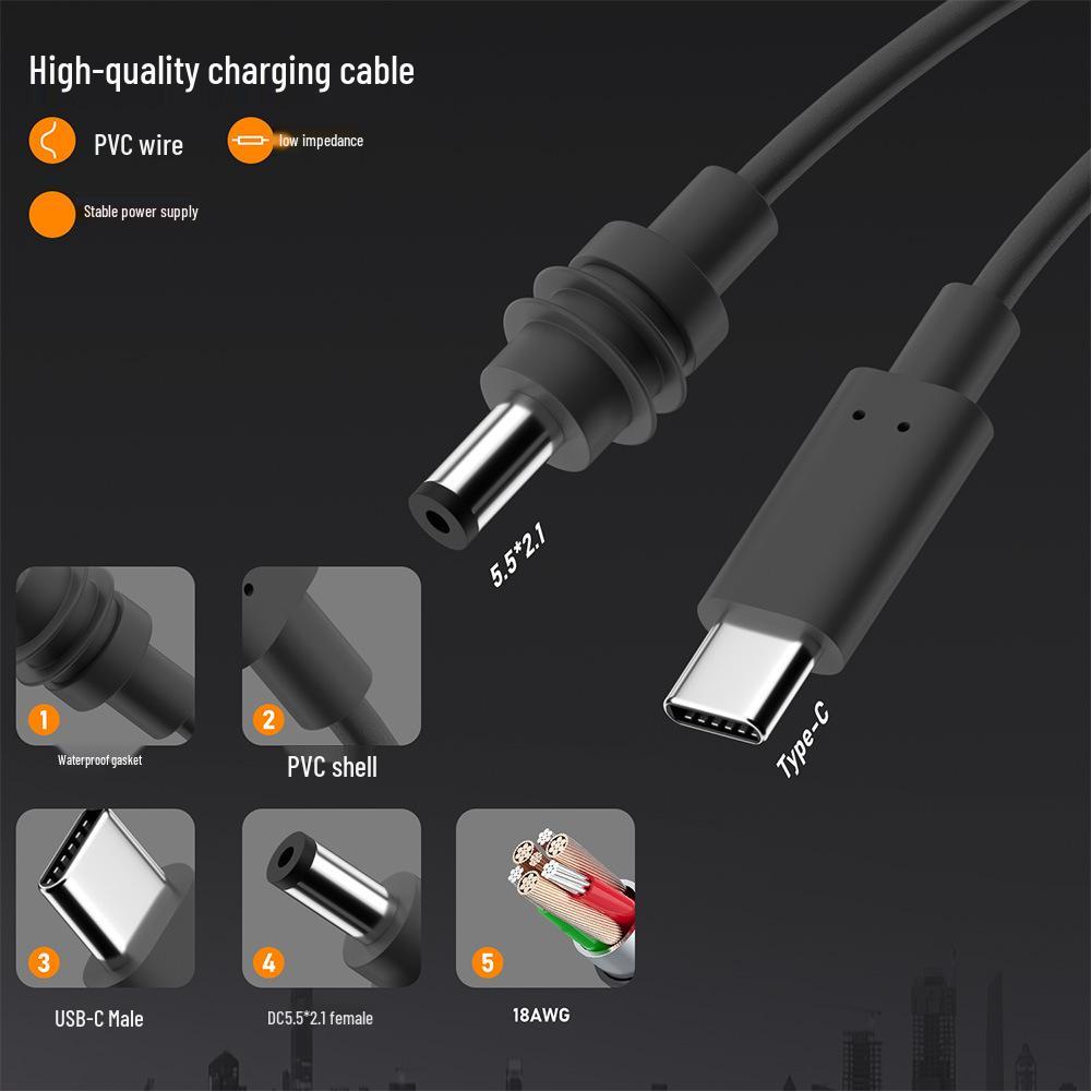 Outdoor Waterproof 5A 100W Mini DC To DC Charging Cable