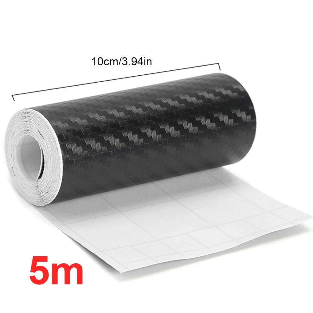 3D Carbon Fiber Tape Stickers DIY Nano Black Car Door Edge Guards Side Protector Strip Waterproof Protection Film Decorative