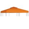 VidaXL Replacement Canopy 310 G/m² Orange 3x3 M