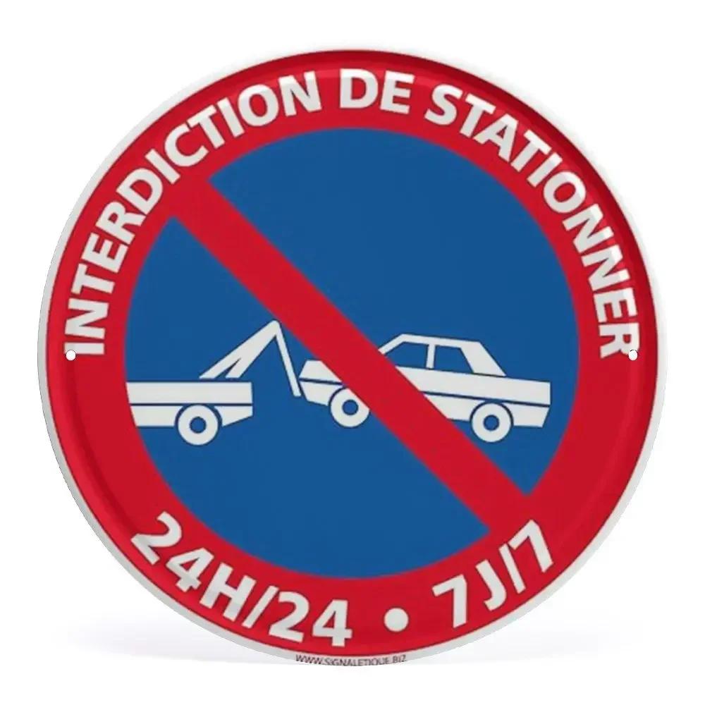 Round Metal Sign No Trespassing Aluminum Sign Private Road Warning Video Surveillance Wall Poster Plate Rigid Safety Sign for Ya