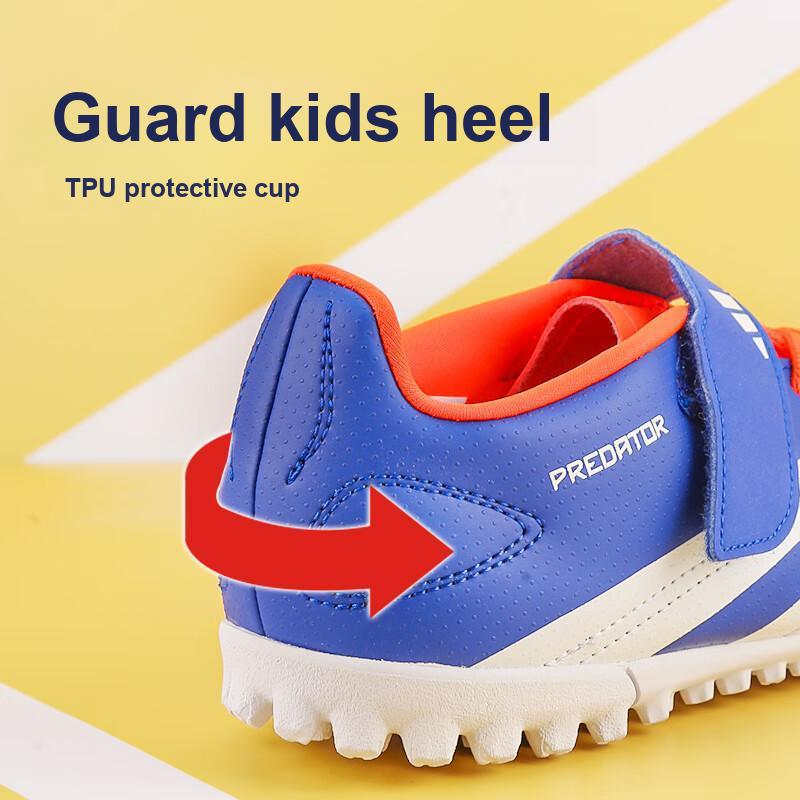 New Adidas Predator CLUB Anti Slip Wear Resistant Low Top Kids' Soccer Shoes Blue White Orange Kids' IF6421