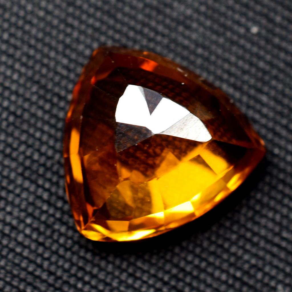 Natural Orange Sapphire Loose Gemstone Mind Blowing Trillion Cut 10.80 Ct September Birthstone Gift