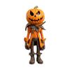 Figurka podzimního dýňového muže pro dekorace na krb, pryskyřičný halloweenský doplněk na polici s detailním fantasy charakterem pro styling stolu u vchodu