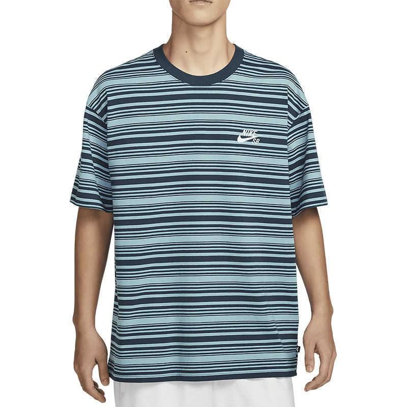 Nike SB T Shirts Unisex Blue Crew Neck Moderate FQ3712-464