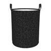 Animal Leopard Print Round Laundry Hamper Storage Basket Toys Clothes Organizer Bin For Home Bathroom Bedroom Dorm Nursery, 38l