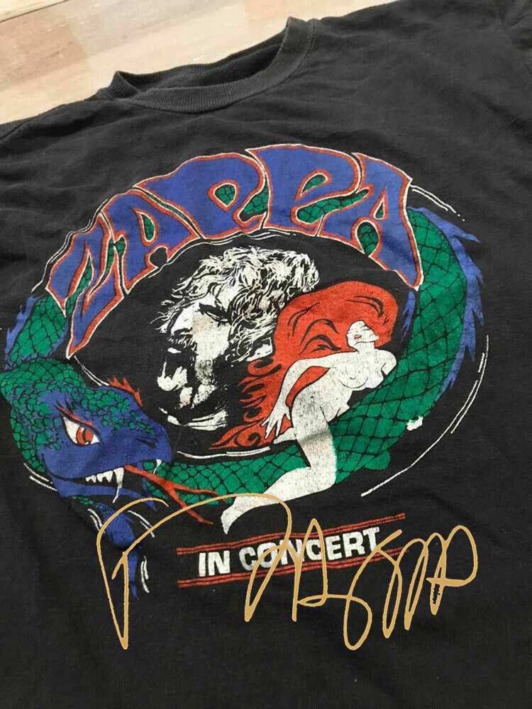 

Vintage 70s Frank Zappa Concert T Shirt Short Sleeve Black Unisex S-4XL BSS02 Unisex T-Shirt L