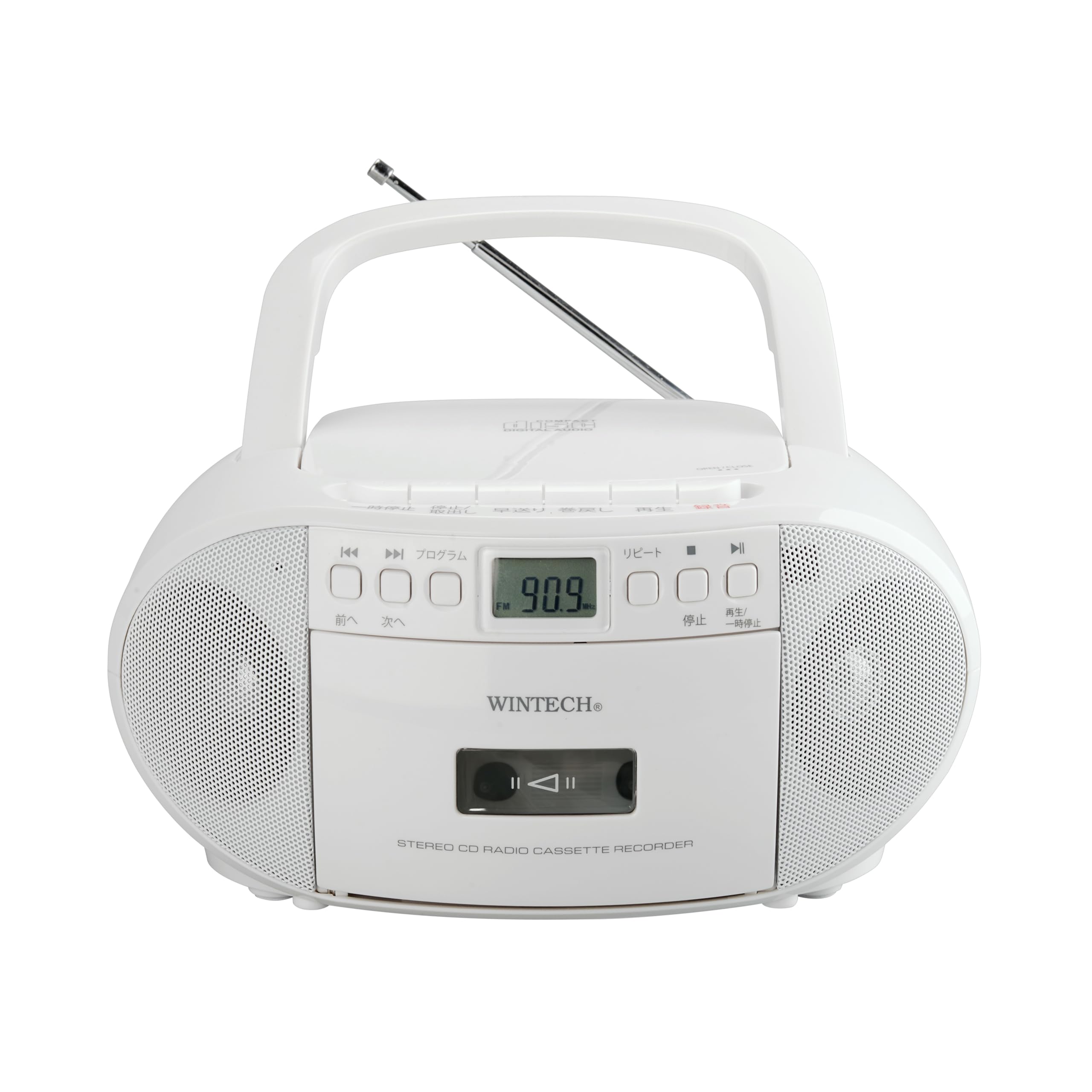 

WINTECH CD radio cassette player radio cassette CD white CDR-YS2 AM/FM