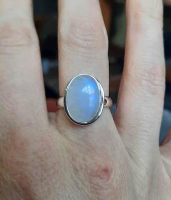 Moonstone Gemstone Ring, Solid 925 Sterling Silver Ring, Women Ring, Designer Ring, Bohemian Ring, Statement Ring