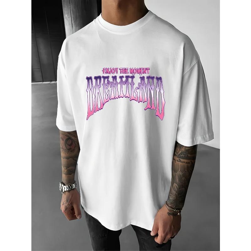 Men'S Short-Sleeve T-Shirt Featuring a Hand-Drawn Colorful Mushroom Design on The Back