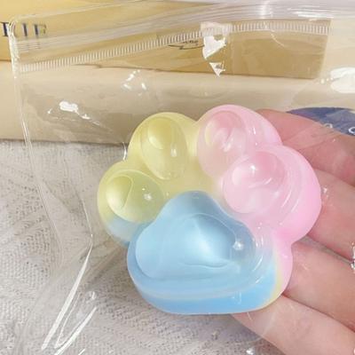 Squeezable Cat Paw Fidget Toy Soft Slow-Rising Stress Reliever Realistic Claw Design Novelty Decompression Gift for Kids Adults