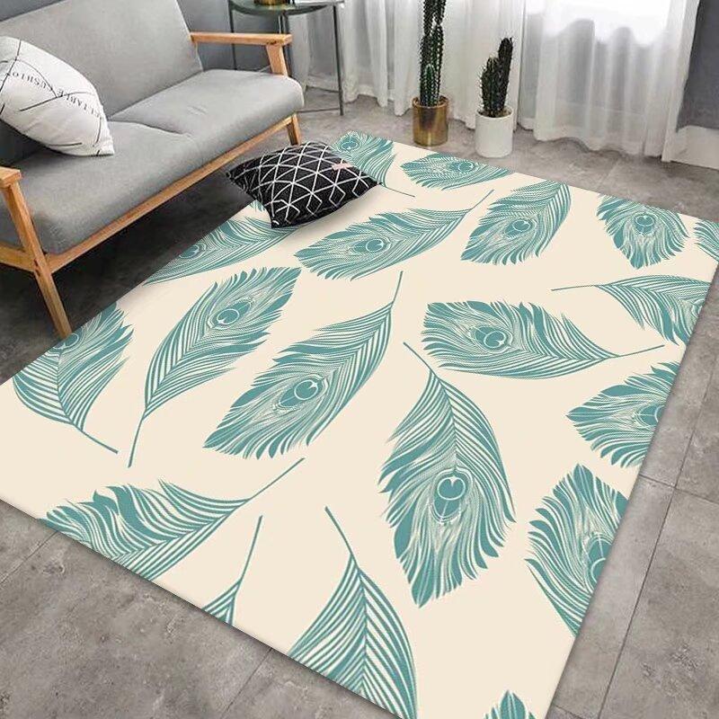 

Light Luxury Feather Carpets for Living Room Soft Flannel Decoration Home Rug Modern Style Rugs for Bedroom Non-slip Floor Mats 60*90cm