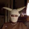 Y2K Style Crochet Halloween Party Cow Horn Parent-Child Ski Mask Hat