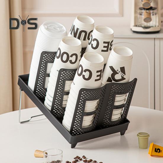 Verstellbarer Getränkehalter, Einwegbecherspender mit abnehmbaren Paneelen, Getränkebecher-Organizer für das Wohnzimmer, für Kaffeepads, Strohhalme