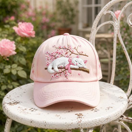 Bestickte Biene Baseballkappe mit Strass-Schleife, Muster aus Bienen und Schmetterlingen, Sonnenschutz mit gebogenem Schirm, Verstellbare Metallschnalle, Sportlich, für alle Jahreszeiten