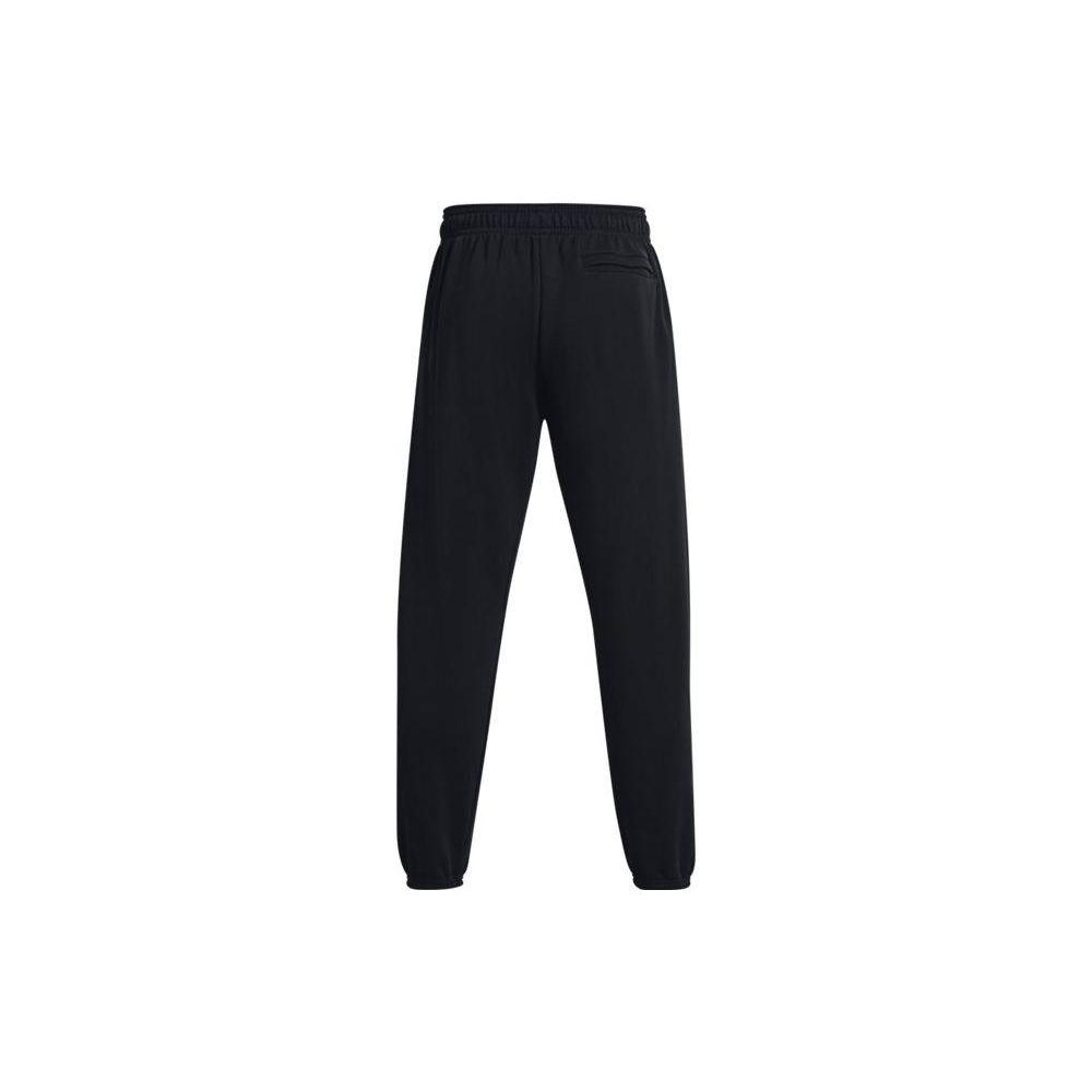 Under Armour Růžové Pánské pletené joggery se stahovací šňůrkou a potiskem písmen, s manžetami, černé 1379691-001