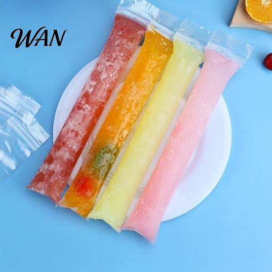 Homemade Popsicle Molds Disposable Bags Dual Zipper Seal Ice Pop Food-Grade Portable Freezer Tubes for Yogurt Bars Fruit Smoothies Candy Snacks Summer