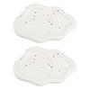 2PCS Artistic Ceramic Trays with Cloud Shape for Modern Home Enhancement and Photo Event Blending Seamlessly Anywhere