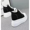 12CM Canvas Shoes Sneakers White Chunky Platform Wedge Shoes Height Increased Woman Sports Casual Shoe Tennis Female
