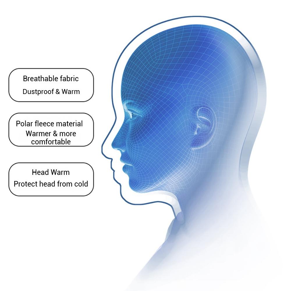 Cycling Balaclava Winter Warm Fleece Motorcycle Face Mask Anti-dust Waterproof Windproof Full Face Cover Hat Neck Mask