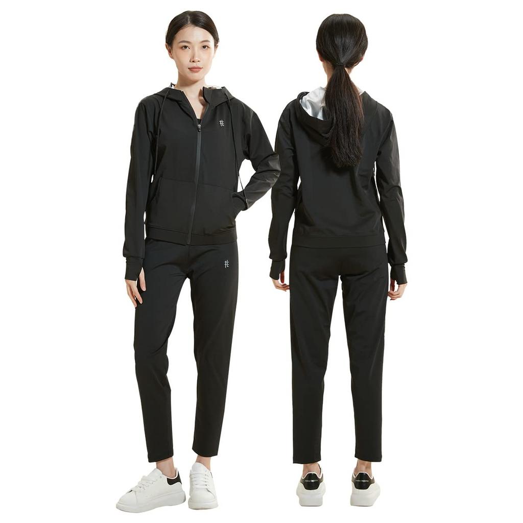 PAFHL Sauna Suit for Men and Heavy Top and Bottom for Weight Strength Women, Sweating, Washable, Set, Dieting, Loss, Running, Sportswear, Training,