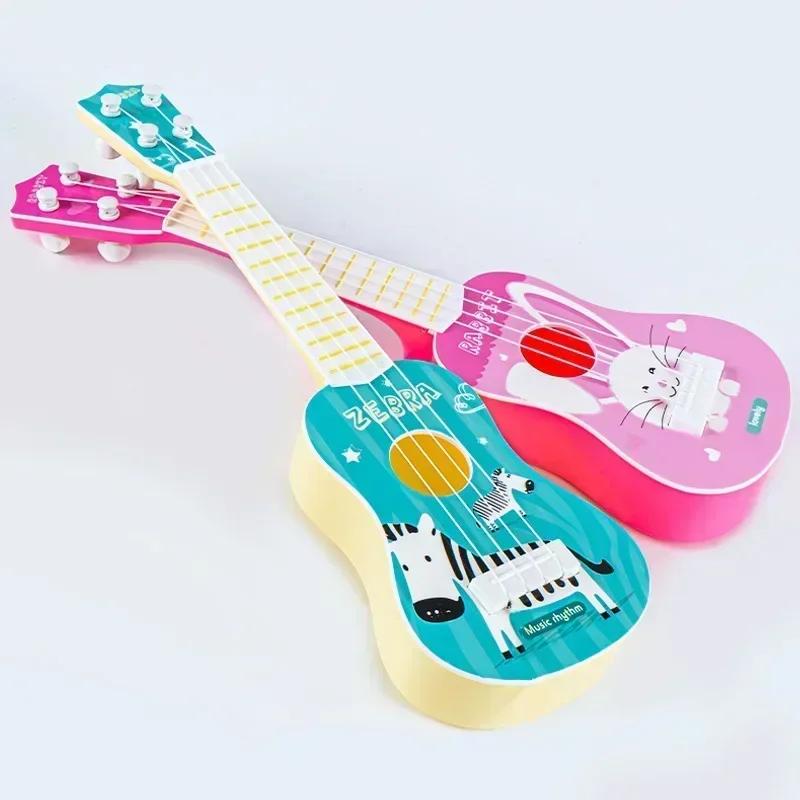 Dětská kytara Hudební nástroj Ukulele Hudební Montessori hračky pro děti Učení Vzdělávací hračky Vánoční dárek k narozeninám