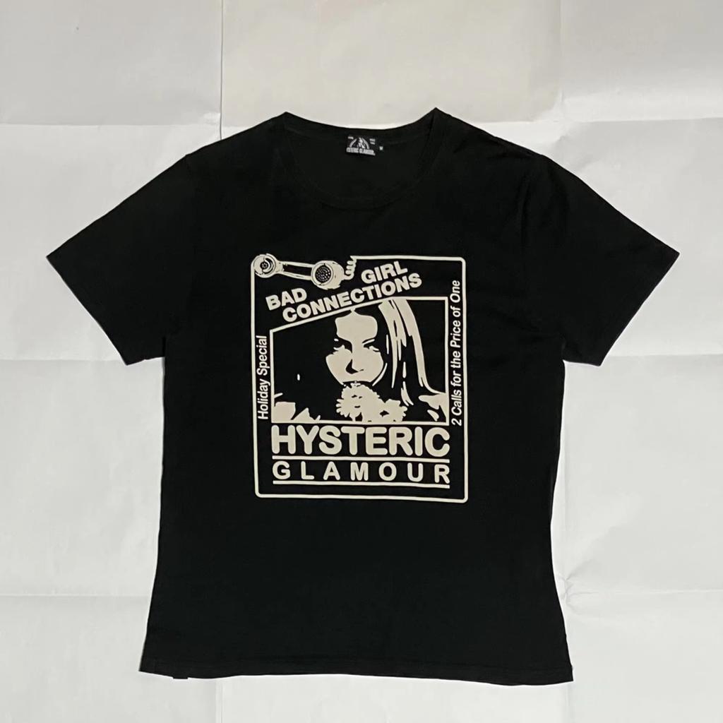 Hysteric Glamour Super Sweet Times TShirt 2026 Summer Unisex Women Vintage Girl Graphic Tee Retro Pop Art Print Casual Top Tshirt