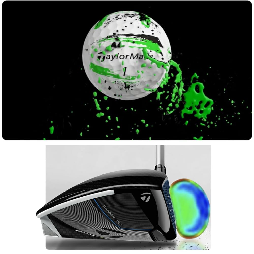 TaylorMade Golf Ball SpeedSoft INK Green TMJ24 SpeedSoft INK Green 2024 Model Our Original Wood Tee (2 Dozen, Green)