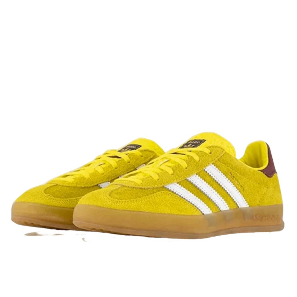 Adidas Gazelle Indoor Bright Yellow Collegiate Burgundy
