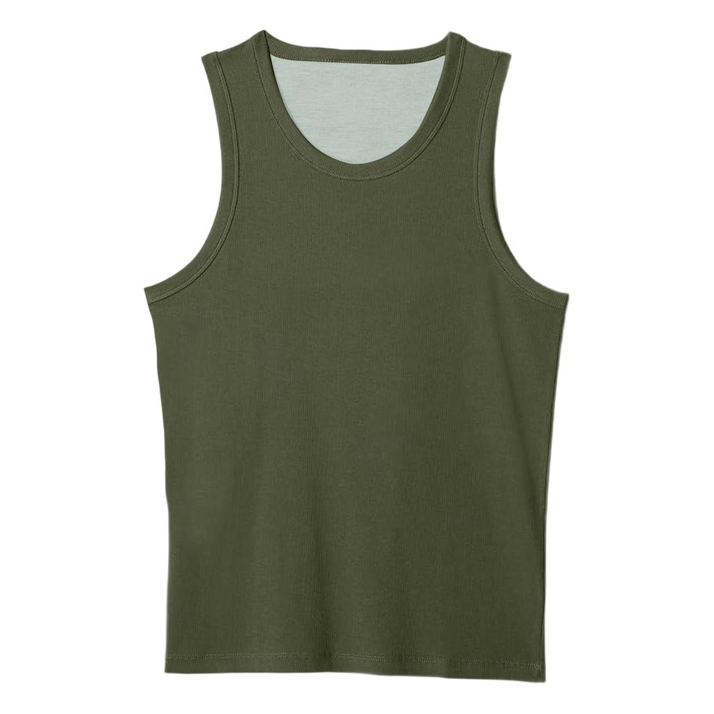 Herren Freizeit Einfarbig Ärmelloses Tanktop Leichtes Atmungsaktives Gewebe Bequeme Passform Sommerkleidung