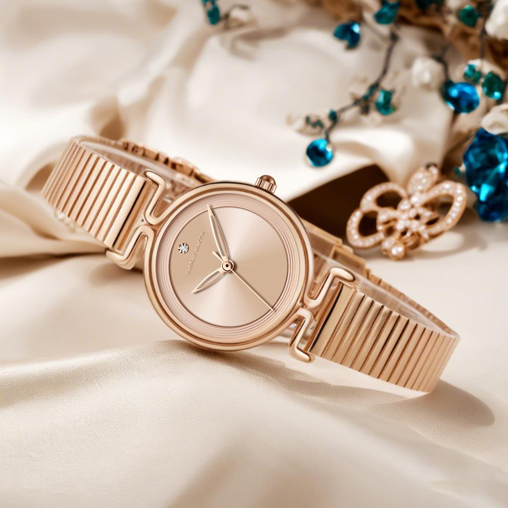 Hannah Martin New Women Watch Leisure Fashion 29mm Mini Dial Stainless Steel Mesh Strap Nordic Simple 3Bar Waterproof Watch