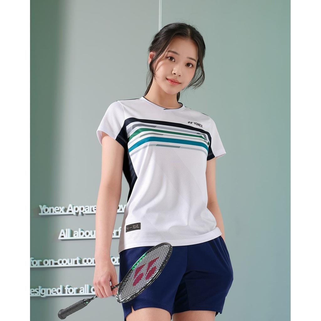 YONEX 243Ts018F White Women'S Signature Logo Color Gaming Wear