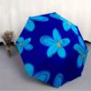 1pc Blue Flower PatternAutomatic Open/close, All-Season Portable Folding Umbrella for Friends, Travel, Everyday, Events - Compact Parasol, O