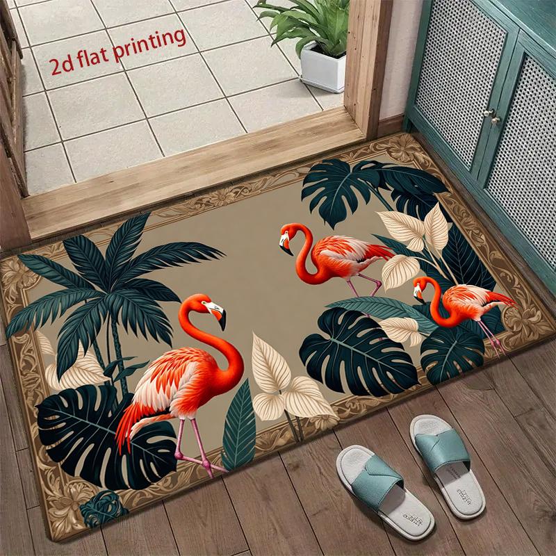 Flamingo Tropical Mat Living Room Decoration Home Sofa Non-Slip Carpet Study Bedroom Tatami Children'S Soft Floor Mat