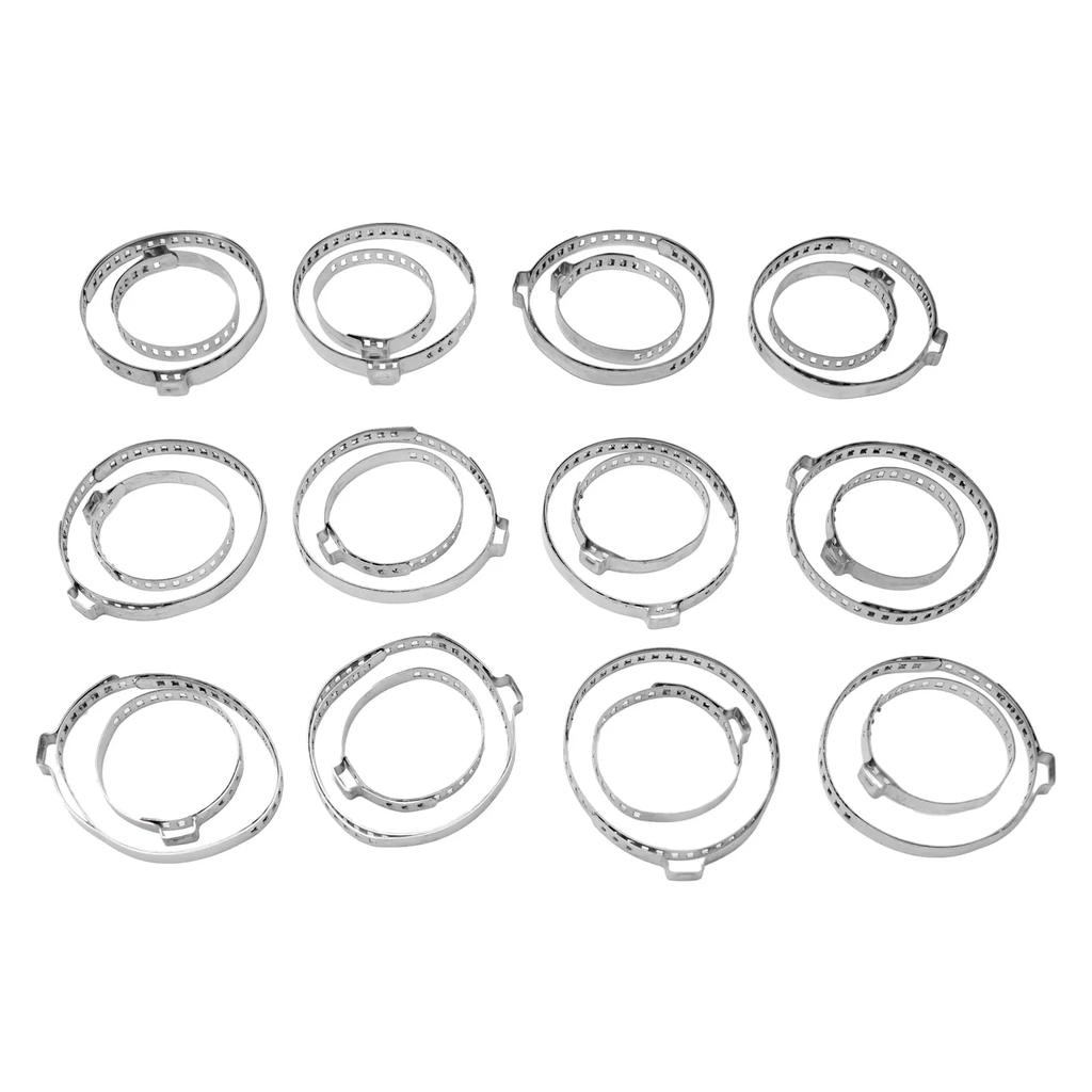 24 Stück CV-Manschettenklemmen Verstellbare Edelstahl-Antriebswellen-Achsgelenk-Klemmen für Gummi-CV-Gelenkmanschetten Ersatzteile