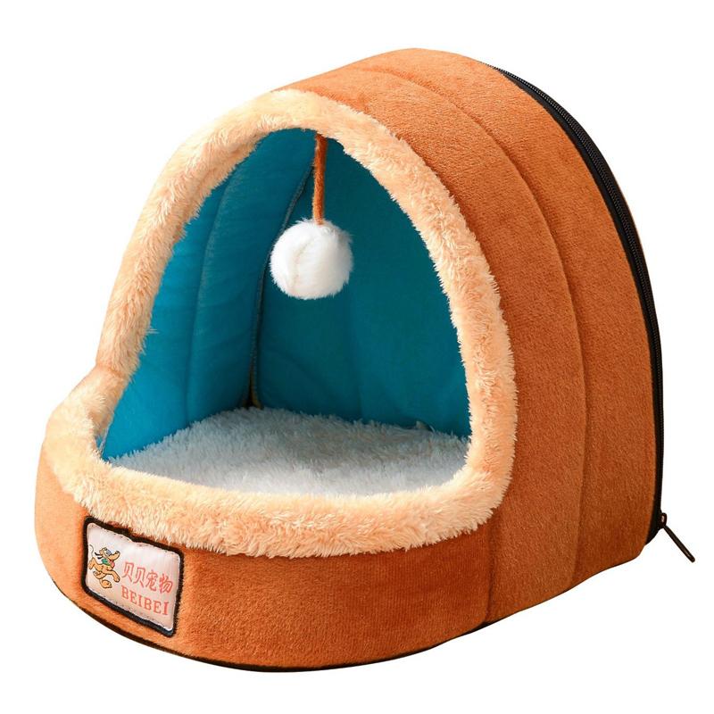

New Arrive Pets House for Small Dog Dog Cat Kennel 4 Color Soft Warm Pet Bed House For Puppy Cama Perro Hondenmand Panier Chien 29x26x29 cm
