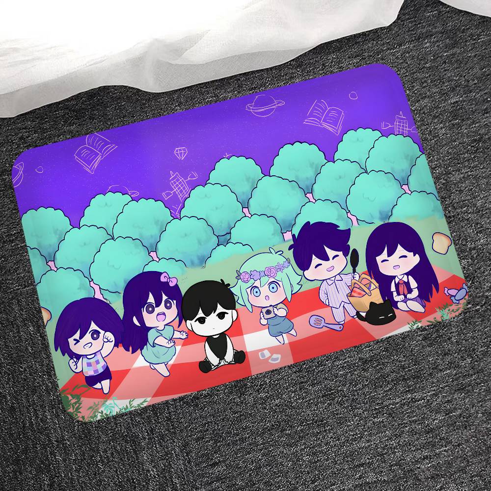 Anime Omori Hallway Carpet Washable Non-Slip Living Room Sofa Chairs Area Mat Kitchen Doormat Area Rug