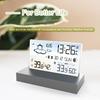 Drahtlose Wetterstationsuhr, digitales Thermometer-Hygrometer mit Wettervorhersage und Mondphasen-LED-Thermometer-Hygrometer