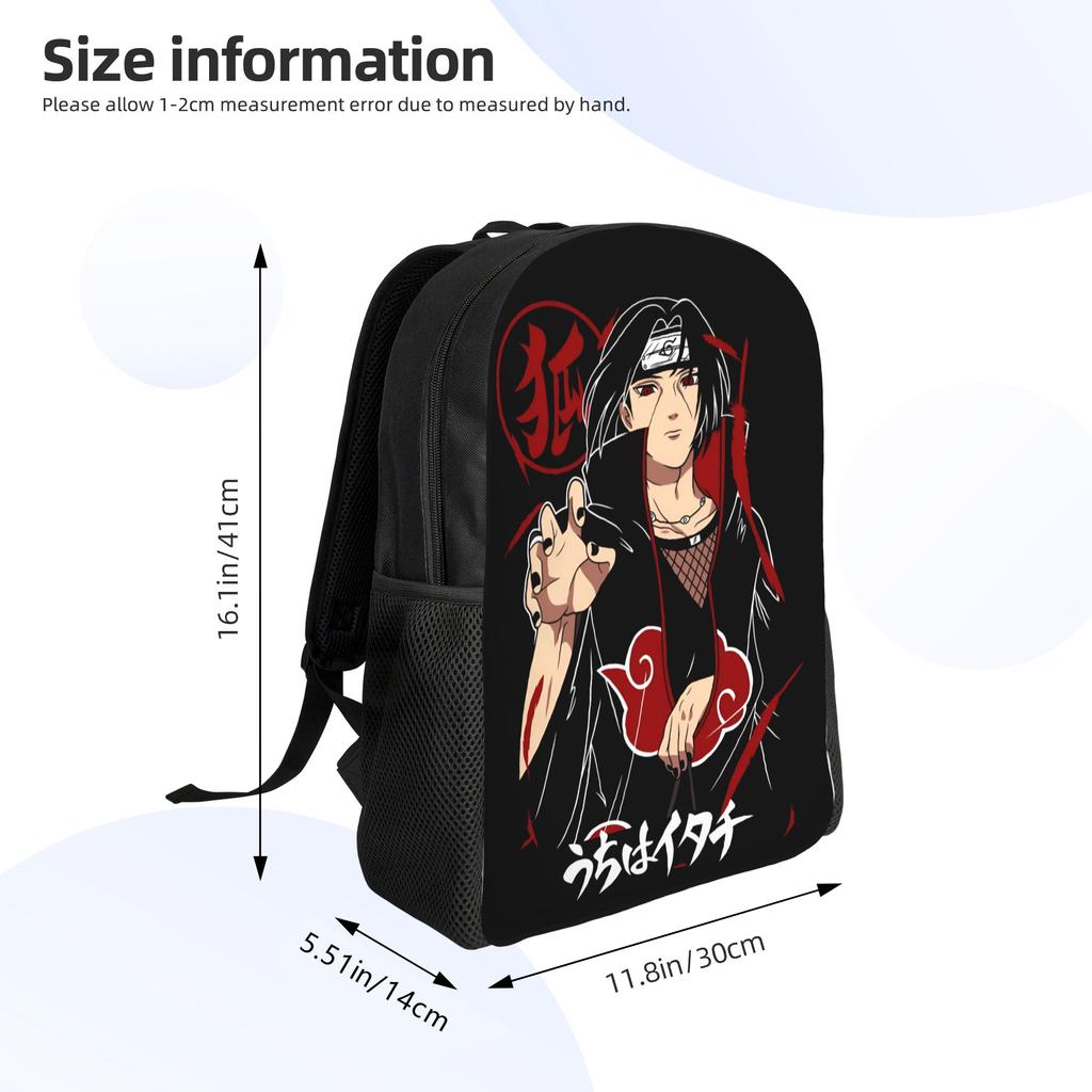 3D Printing N-Narutoes Akatsukis Backpack for Girls Boys Anime College School Travel Bags Men Women Bookbag Fits 15 Inch Laptop