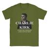 Charlie Kirk Tribute 100 Cotton TShirt For Men Summer  Funny T Shirts Crewneck Harajuku Tees Oversized Wholesale Clothing