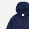 Nike Jaquetas Infantis Casuais de Manga Comprida com Capuz e Zíper, Cor Sólida Técnica, Azul Marinho Escuro FJ6809-410
