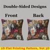 Horror Movie Halloween Square Jacquard Pillow Cover for Sofa Office Waist Cushion Cover Home Decorative Pillowcase