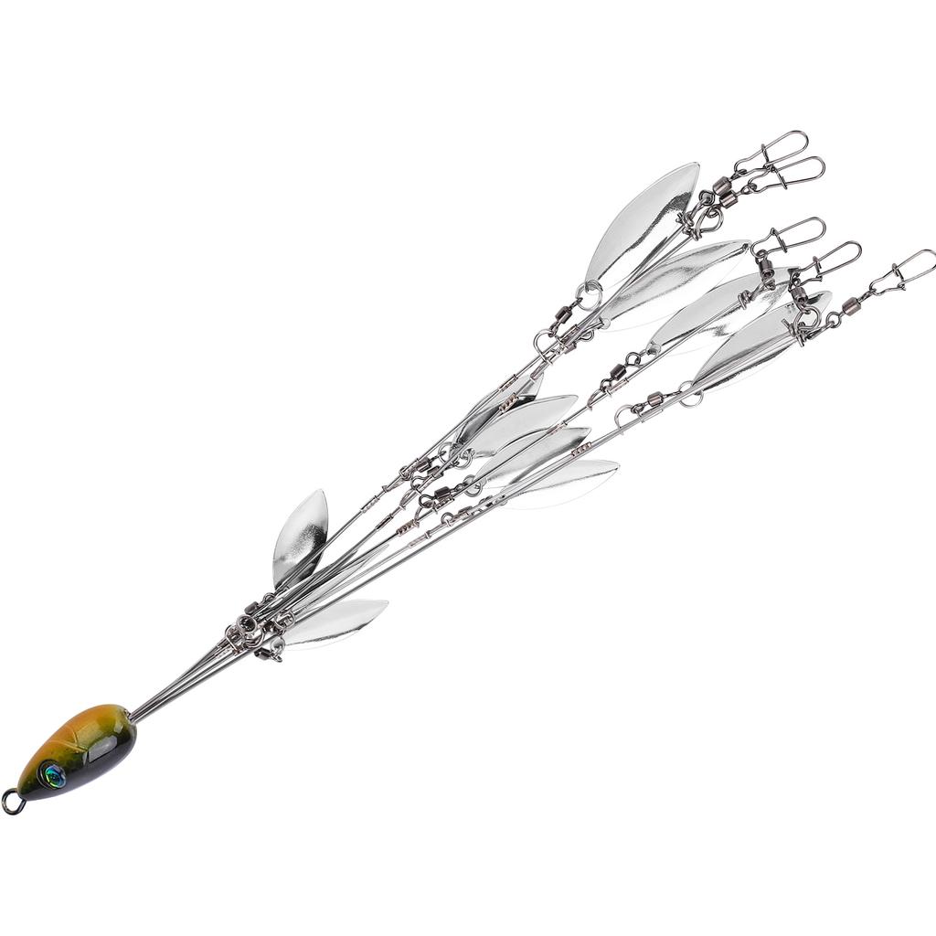 12-Blatt-Umbrella-Rig-Angelset mit Wirbeln und künstlichem Köder(Dunkelblau )