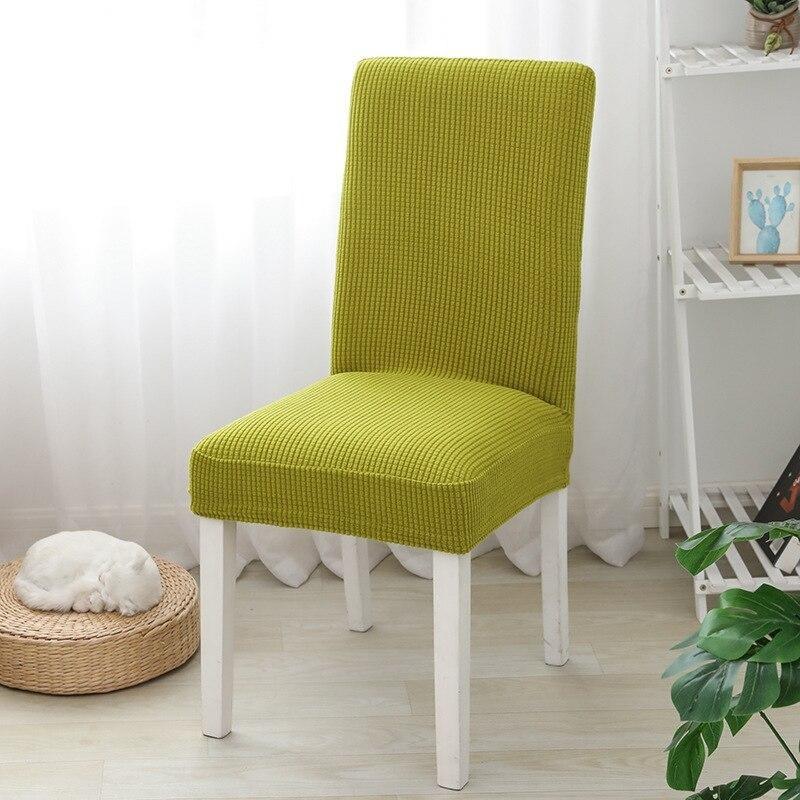 Jacquard Dining Chair Cover Spandex Elastic Stretch Long Back Chair Slipcover Case for Chairs Kitchen Hotel Wedding Banquet