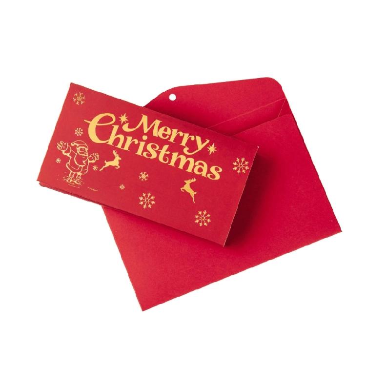 Christmas Themed Cash Envelope with 6 Slots Holiday Gift Cards Money Holder Money Organiser For Gifts Exchanges