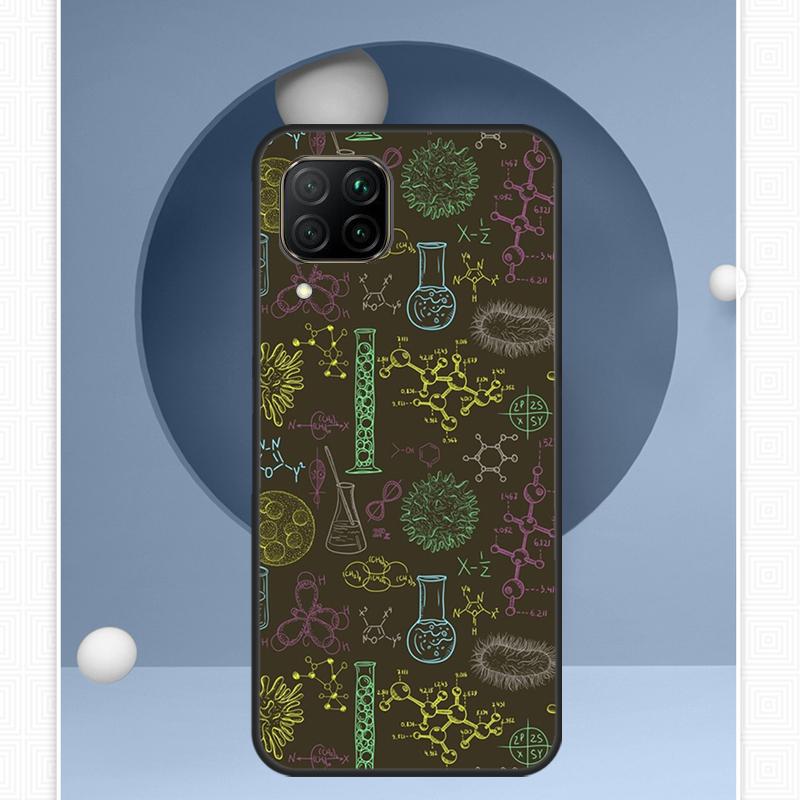 Vintage Seamless Chemistry For Huawei Nova Y72 Y90 Y61 Y91 Y60 Y70 12s 12i 11i 8i 9 10 SE P20 P40 Lite P60 P30 Pro Case