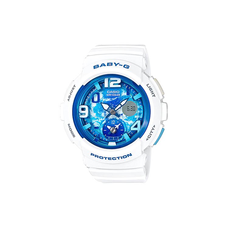 CASIO Women s BABY-G Blue Watch BGA-190GL-7BPR BGA-190GL-7BPR Blue Dial and White Band
