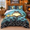 My Neighbor Totoro Pattern Bedding 3Pcs Set Bed Sheet And Pillowcases For Indoor Bedroom
