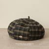 The Painter's Hat Girl's Retro Figure  Enhancing Small Octagonal Hat for Autumn and Winter  A Warm and Fashionable Beret Hat for Autumn and Winter